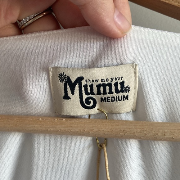 Show Me Your Mumu Disick White Mini Dress Sz Medium NWT - Picture 4 of 6